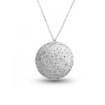 Custom Star Map Sterling Silver Necklace Medium Size