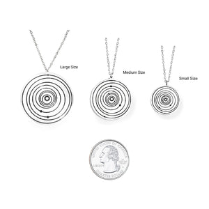 Custom Solar System Necklace in Sterling Silver