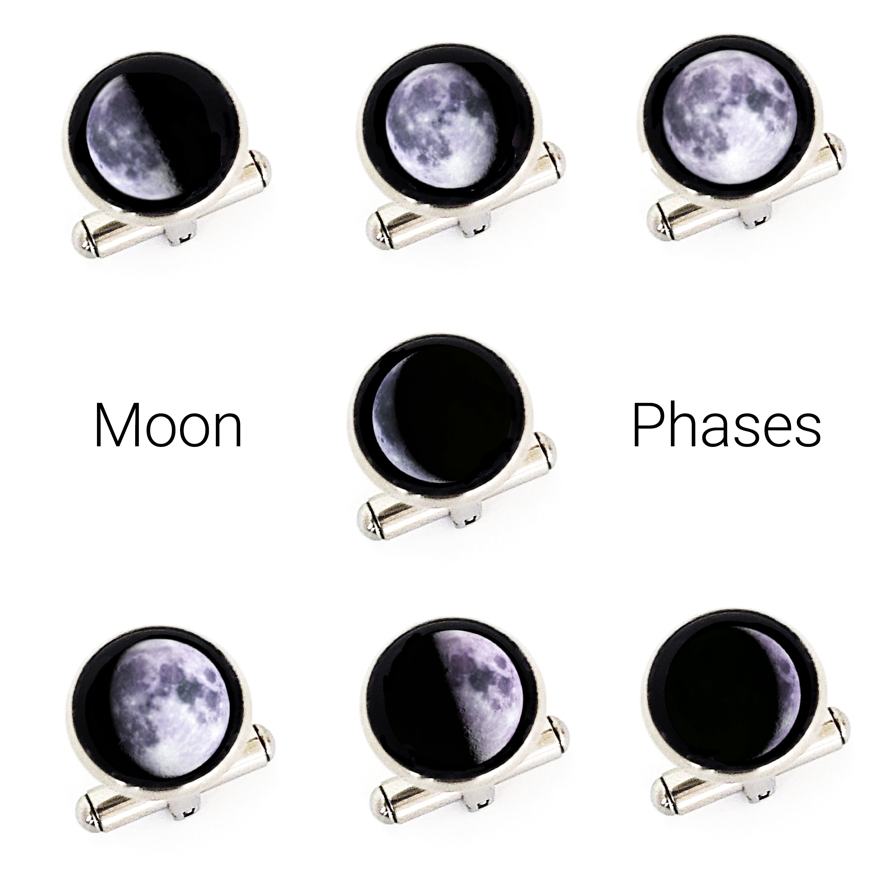 Glowing Moon Phase Cufflinks