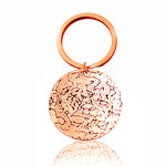 Custom Star Map Rose Gold Plated Stainless Steel Keychain Medium Size