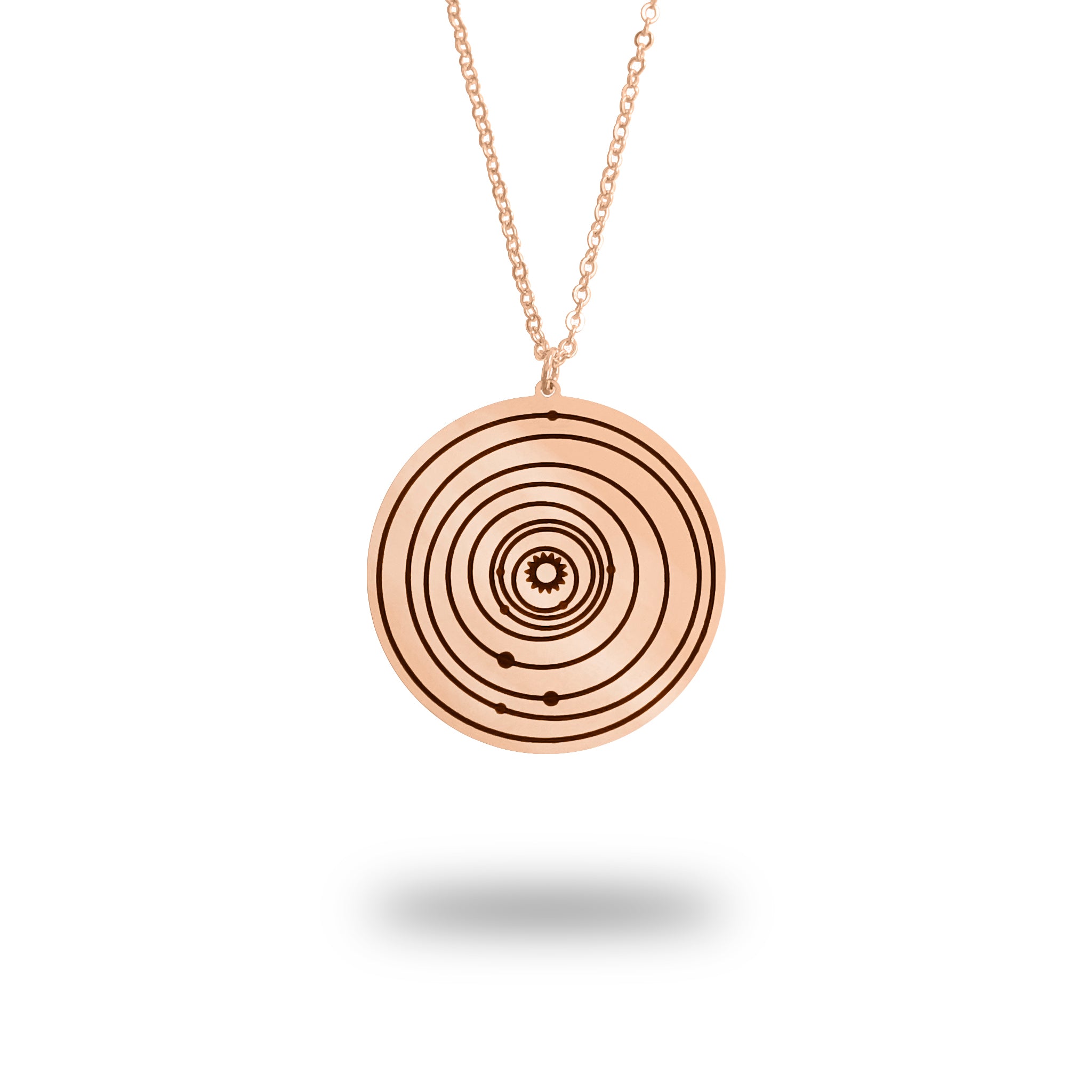 Custom Solar System Necklace in Rose Gold Filled