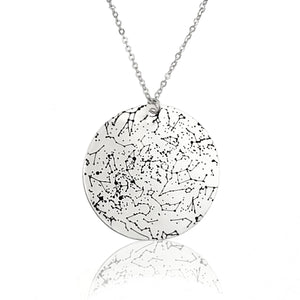 Custom Star Map Sterling Silver Necklace Large Size